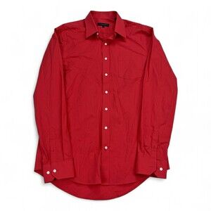 Alexandre London Men's Red Dress Shirt Size 15 - Classic Long Sleeve